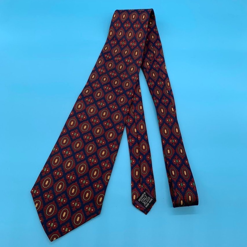 Vintage Marc Jeffries Geometric Print Silk Men's Classic Neck Tie Artsy